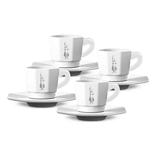 Produktbild: Bialetti Cups, Porcelain, White and Silver, 4