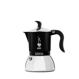 Produktbild: Bialetti Flamme Induktion Kaffeemaschine, Aluminium, Steel, Schwarz, 4 Tassen