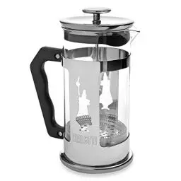 Produktbild: Bialetti Kaffeepresse Preziosa, French Press Filter für Kaffee oder Tee, Gehäuse aus Edelstahl und Behälter aus Borosilikatglas, spülmaschinenfest, 1 Liter, 8 Tassen, Silber