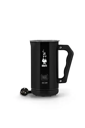 Produktbild: Bialetti Milch Frother Elettrico, Milchaufschäumer für Cappuccino, Fassungsvermögen 150 ml Cappuccino oder 300 ml heiße Milch, Schwarz