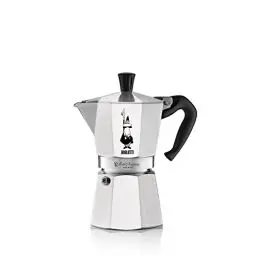 Produktbild: Bialetti Moka Express Ikonische Herdplatten-Espressomaschine, Aluminium, 270 ml, Silber/Schwarz