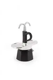 Produktbild: Bialetti - Das Mini Express Kandisky Moka-Set enthält eine Kaffeemaschine für 2 Tassen (90 ml), schwarz, Aluminium