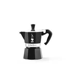 Produktbild: Bialetti - Moka Color: Ikonische Espressomaschine für die Herdplatte, macht echten Italienischen Kaffee, Moka-Kanne 6 Tassen (270 ml), Aluminium, Schwarz