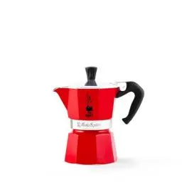 Produktbild: Bialetti - Moka Color: Ikonische Espressomaschine für die Herdplatte, macht echten Italienischen Kaffee, Moka-Kanne 3 Tassen (130 ml), Aluminium, Rot