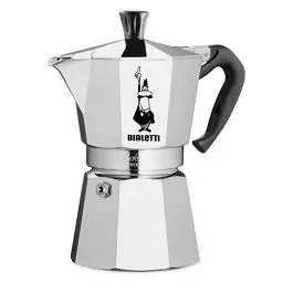 Produktbild: Bialetti - Moka Express: Ikonische Espressomaschine für die Herdplatte, macht echten Italienischen Kaffee, Moka-Kanne 4 Tassen (190 ml), Aluminium, Silber