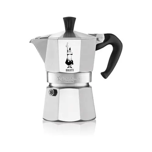 Produktbild: Bialetti - Moka Express: Ikonische Espressomaschine für die Herdplatte, macht echten Italienischen Kaffee, Moka-Kanne 4 Tassen (190 ml), Aluminium, Silber