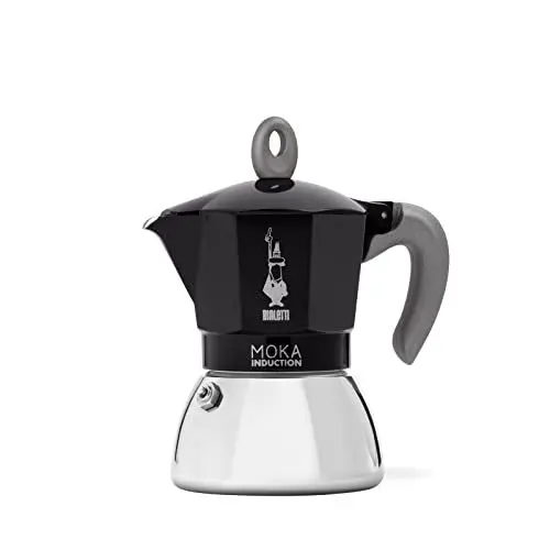 Produktbild: Bialetti - Moka Induction, Moka-Kanne, Geeignet für Alle Herdarten, 6 Tassen Espresso (270ml), Schwarz
