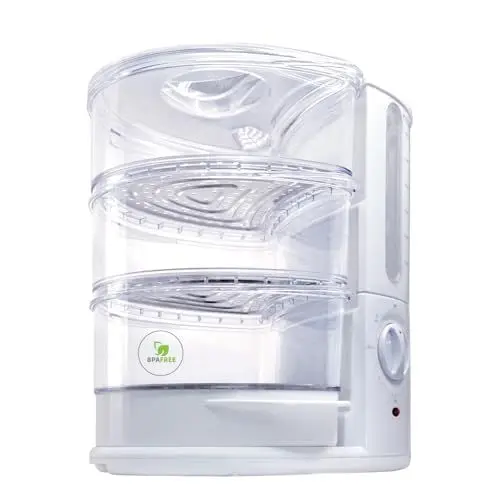 Produktbild: bianco di puro® Dampfgarer Rapido - 50% schneller als andere Systeme durch die STRIX-Dampftechnologie mit Edelstahlböden- BPA Free - 30 Minuten Timer mit Auto-Stopp - 9L variables Garvolumen