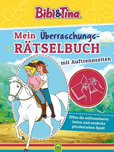 Produktbild: Bibi & Tina Mein Überraschungs-Rätselbuch mit Auftrennseiten. Für Kinder ab 5 Jahren: Mit Malseiten, Bastelanleitungen, Infos, Mitmachideen und Seiten zum Auftrennen