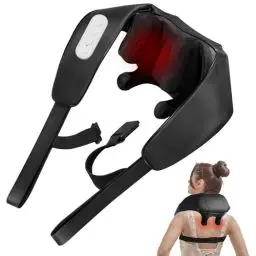 Produktbild: BIBIRE Nackenmassagegerät mit Wärmefunktion, Shiatsu Massagegerät 4D-Massage von tiefem Gewebe, für Schulter, Bein, Körper Muskel Schmerzlinderung, Haus, Büro und Auto verwenden