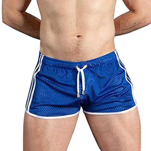 Produktbild: BIBOKAOKE Badehose Herren Kurz Eng Sexy String Schwimm-Slips Badeslip Schwimm-Shorts Stretch Bademode Slips Badepants Schwimmwear Badeshorts Herren Blau Bikini Unterteil Urlaub Surfen Strand Shorts