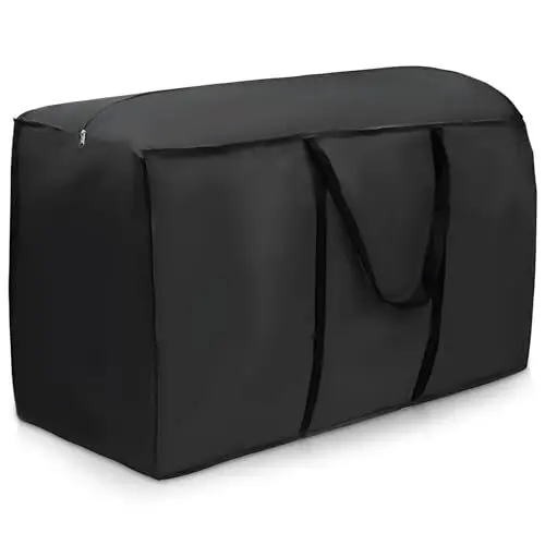 Produktbild: Bibykivn Aufbewahrungstasche XXL Jumbo 116x47x51 cm Groß Polsterauflagen Schutzhülle, aufbewahrungsbeutel aus 420D Polyester, Gartenpolster Aufbewahrung Tasche mit Tragegriff (116 x 47 x 51 cm)