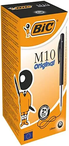 Produktbild: BIC Druckkugelschreiber M10 (1 mm) Schachtel à 50 Stück, schwarz