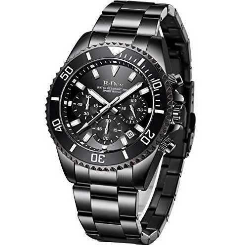Produktbild: BIDEN Herren Analog Quarz Uhr mit Edelstahl Armband 0163