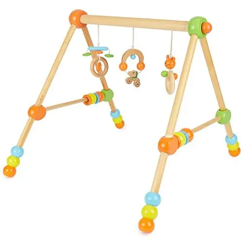 Produktbild: Bieco Spieltrapez höhenverstellbar | Spielbogen Baby Holz | Spielebogen Holz Baby | Spieltrapez Holz | Baby Mobile Holz | Activity Center Baby Gym | Holzspielzeug Baby | Baby Spielzeug | Trendy