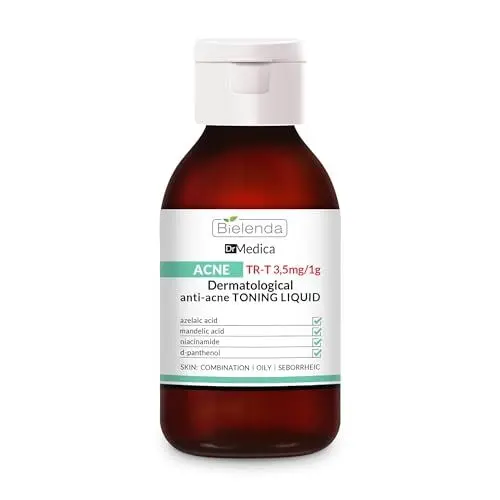 Produktbild: Bielenda Dr Medica Acne Dermatologisches Anti-Akne Gesichts-/Dekolleté-/Rückentonikum, Mischhaut, Fettige & Akne Haut, Alkoholfreies Gesichtswasser, 250 ml