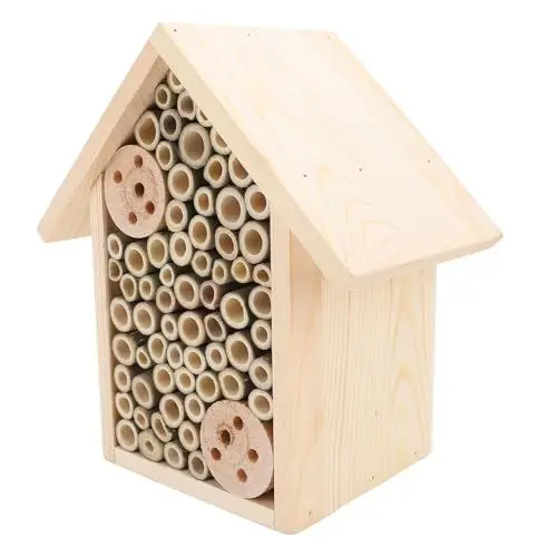 Produktbild: Hölzernes Bienenhaus, Stark, Robust, Lockt Bienen an, Gartendekoration, Zum Aufhängen