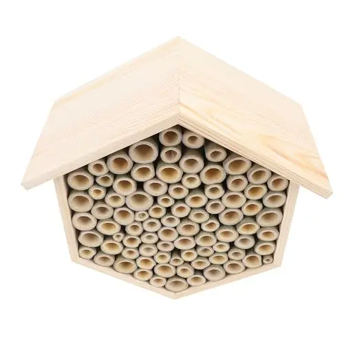Produktbild: Bienenhaus aus Holz, Handgefertigtes Bestäuberhaus Im Freien