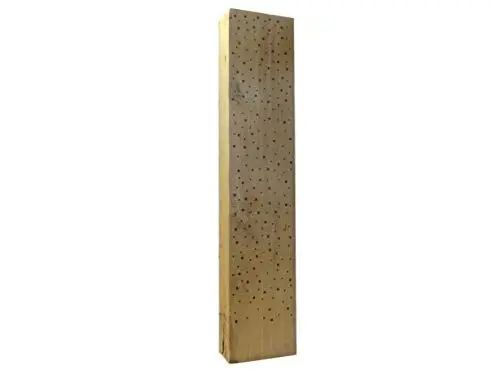 Produktbild: Bienenhotel Stamm Insektenhotel Wildbienen Eiche Massivholz Hartholz Wildbienenhotel Nisthilfe Bienen (Natur unbehandelt, XXL 100 cm)