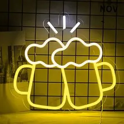 Produktbild: Bier Prost Leuchtreklame Bierkunst Wandleuchten Pub Dekoration Lichter für Mann Höhle leuchten Coole Neon Bar Zeichen Geschenk für Ehemann Hochzeit Geburtstagsfeier Geschenke…