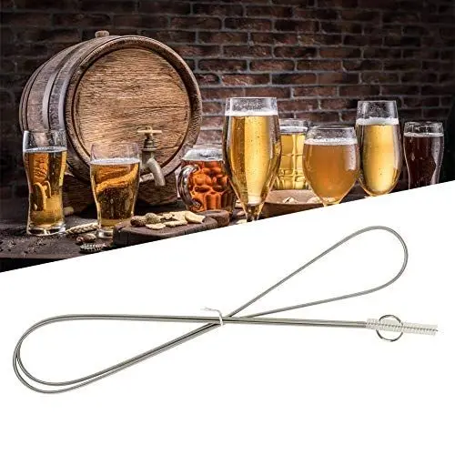 Produktbild: Bier Silikon Rohrreinigungsbürste Reiniger Rohrspirale Reinigungsbürste 150cm für 8-10mm Silikon Rohr Wasserkocher Ausgussbürste Teekanne Düsenbürste