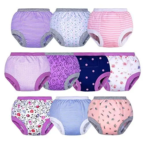 Produktbild: BIG ELEPHANT Baby Mädchen 6er-Pack Töpfchen-Unterwäsche, gepolsterte, saugfähige Blumen-Trainingshose für Kleinkinder, 5 Jahre