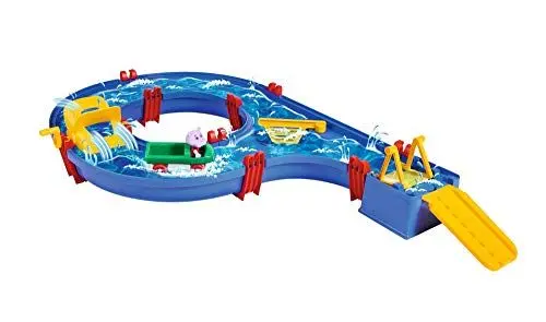 Produktbild: BIG Spielwarenfabrik AquaPlay - AmphieSet - 88x50x13 cm große Wasserbahn, ideales Einsteigermodell, inklusive 1x Spielfigur Wilma (Hippo) sowie 1x Amphibienfahrzeug, für Kinder ab 3 Jahren, 8700001504