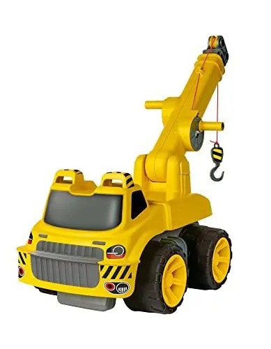 Produktbild: BIG - Power-Worker Maxi-Kran (Gelb) - Großer Spielzeug-Kran Mit Seilwinde und Ausfahrbarem Arm, Kinder-Fahrzeug Ab 3 Jahren (Bis 50 kg Belastbar)