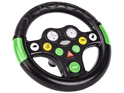 Produktbild: BIG - Traktor-Sound-Wheel - Lenkrad mit verschiedenen, für Bobby Cars ab dem Baujahr 2010, Spielzeuglenkrad für Kinder ab 1 Jahr, Grün/Schwarz/Gelb/Weiß/Rot