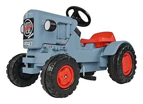 Produktbild: BIG - Traktor Eicher Diesel ED 16 - Trettraktor mit 3-Stufen Sitzverstellung, Kinderfahrzeug mit Präzisionskettenantrieb, Tretfahrzeug für Kinder ab 3 Jahren, Grau