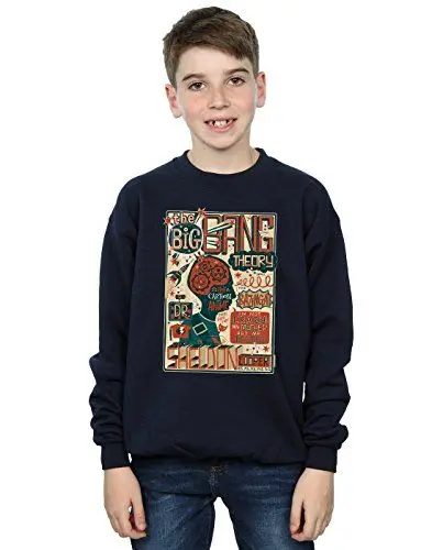 Produktbild: Big Bang Theory Jungen Infographic Poster Sweatshirt 12-13 Years Marine
