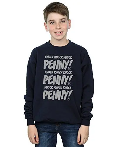 Produktbild: Big Bang Theory Jungen Sheldon Knock Knock Penny Sweatshirt Navy Blau 9-11 Years