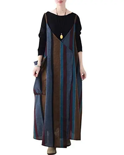 Produktbild: Bigassets Damen Beiläufig Jumpsuits mit weitem Bein Lose Latzhose Style 6 Blue