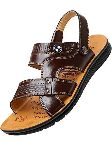 Produktbild: Bigassets Herren Peep-Toe Strand Schuhe Draussen Sommersandalen Brown UK 8