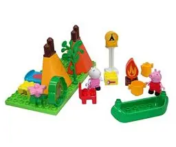 Produktbild: BIG-Bloxx Peppa Pig Camping Set - Peppa´s Campingausstattung, Construction Set, BIG-Bloxx Set bestehend aus Peppa Wutz und Suzy und Camper-Set, 25 Teile, für Kinder ab 18 Monaten