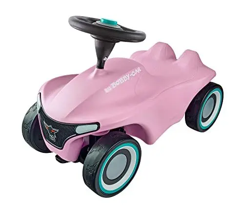 Produktbild: BIG-Bobby-Car Neo Zartrosa - Rutschfahrzeug für drinnen und draußen, Kinderfahrzeug mit Flüsterreifen im modernen Design, für Kinder ab 1 Jahr, Rosa