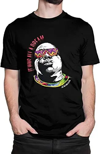 Produktbild: Bi-gg-ie Sm-al-ls The No-to-ri-ou-s B.-I.G.Leisure Men's T-Shirt Round Neck Short Sleeve Tee T-Shirts & Hemden(X-Large)
