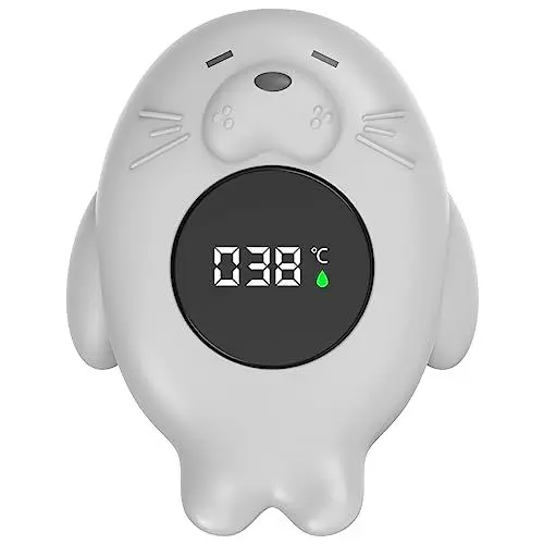 Produktbild: BIGKEYEOY Baby-Badethermometer für Neugeborene | Digitale Badewasserthermometer | Babywanne-Thermometer mit visuellem Alarm | Kinder-Badethermometer als schwimmendes Spielzeug