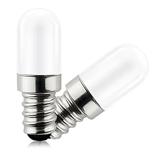 Produktbild: Bigzom Kühlschranklampe E14 LED Glühbirne E14 1.5w, Warmweiß 3000K lampe,Ersatz für 15W Halogenlampen,85Ra 360° Glühbirne für Kühlschrank Nähmaschine 220-240VAC, 2er Set
