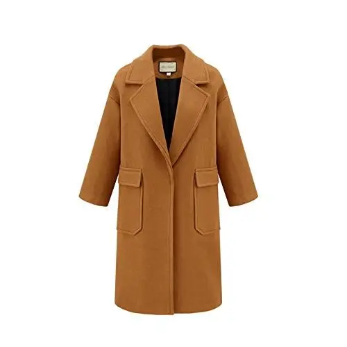 Produktbild: BiilyLi Damen Winter Wolle Mantel Kaschmir Mantel warm Jacken (3XL, Khaki)