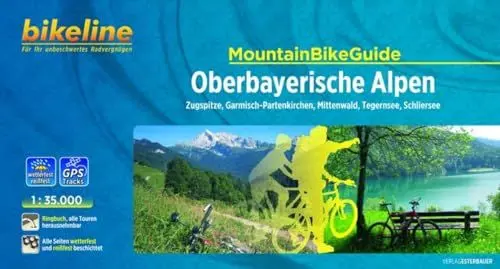 Produktbild: bikeline MountainbikeGuide Oberbayerische Alpen: Zugspitze, Garmisch-Partenkirchen, Mittenwald, Tegernsee, Schliersee. 1:35.000, wetterfest/reißfest, alle Touren herausnehmbar, GPS-Tracks Download