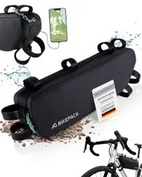 Produktbild: BIKEPACK Fahrradtasche Rahmen - Ideale Fahrradtasche, Rahmentasche Fahrrad für Rennrad & Mountainbike - Oberrohrtasche perfekt als Bikepacking Taschen/Premium Fahrradtaschen (Rahmentasche)