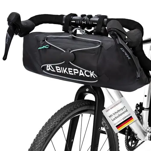 Produktbild: BIKEPACK Fahrradtasche Rahmen - Ideale Fahrradtasche, Rahmentasche Fahrrad für Rennrad & Mountainbike - Oberrohrtasche perfekt als Bikepacking Taschen/Premium Fahrradtaschen (Lenkertasche)