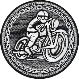 Produktbild: Biker Patches Aufnäher Vintage Motorrad Aufbügler Patch zum aufbügeln/aufnähen | Biker Bild Applikation für alle Stoffe | Motorrad Zubehör Accessoires | 75x75mm