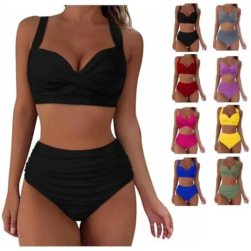Produktbild: Bikini Bademode Badeanzug Swimsuit Schlankmacher Sexy-Brazilian-Bikini One Shoulder Swimsuit Bikini Leo Cute Bikini Umstands Badebekleidung Bikini Schwangerschaft