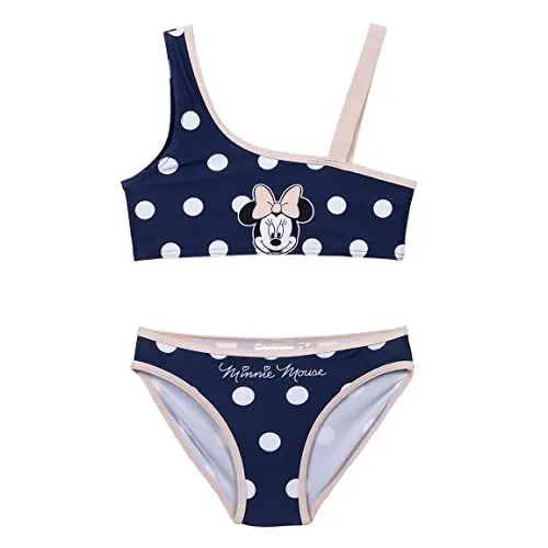 Produktbild: Bikini für Mädchen Minnie Mouse - Blau und Rosa - Größe 8 Jahre - Schnelltrocknender Stoff - Bikini mit Elastischem Band - Minnie Aufdruck mit Weißen Punkten - Original Produkt in Spanien Designed