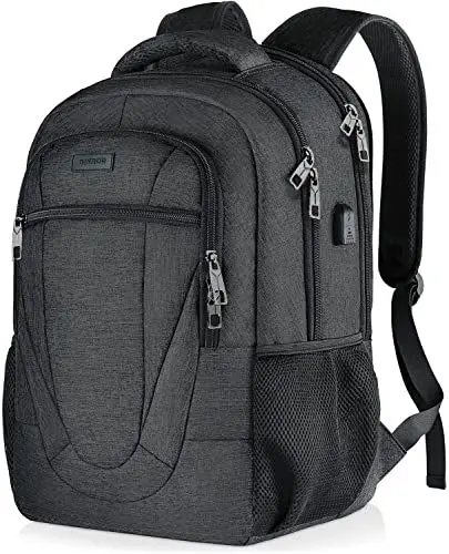 Produktbild: BIKROD Rucksack Herren, Schulrucksack Jungen Teenager, Wasserdichtem Schule 15.6 Zoll Laptop Rucksack mit USB Ladeanschluss, Backpack für Arbeit Reisen Wandern mit Anti Diebstahl Tasche