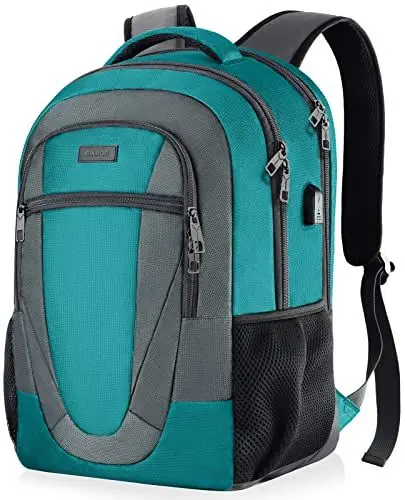 Produktbild: BIKROD Rucksack Herren und Damen, Schulrucksack Jungen Mädchen Teenager, Wasserdicht Rucksack | 17.3 Zoll Laptoptasche mit USB Ladeanschluss | Arbeit Reisen Wandern Backpack mit Anti Diebstahl Tasche