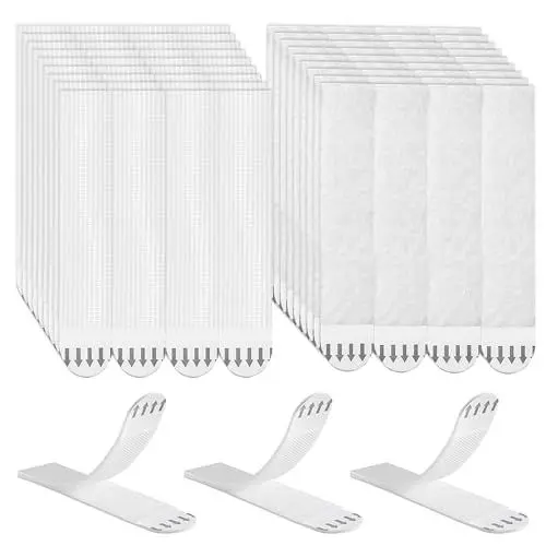 Produktbild: Bilder Aufhängen Ohne zu Bohren, 72 Stück Bild Aufhängen Ohne Bohren, 92 x 19 mm Bilder Befestigen Ohne Bohren, Picture Hanging Strips, Posterstrips, Rückstandsfreies Ablösen, für Fotorahmen Poster