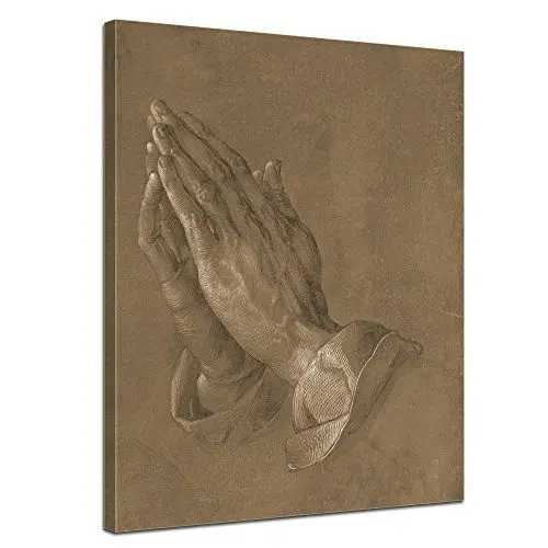 Produktbild: Bilderdepot24 Bild auf Leinwand | Albrecht Dürer betende Hände in 30x40 cm als Wandbild | Wand-deko Dekoration Wohnung alte Meister | 180732-30x40